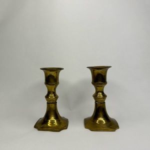 Pair of small brass candelsticks